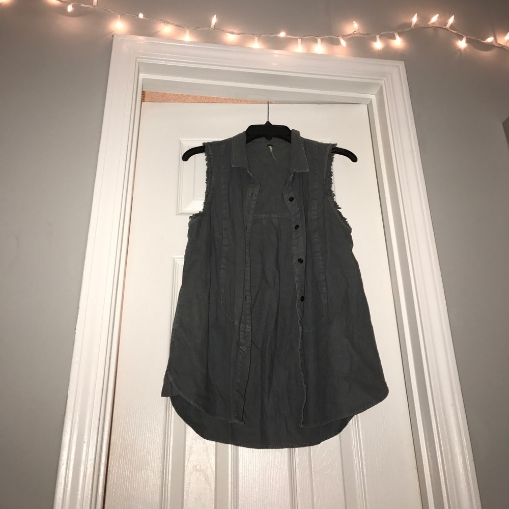 Free People Denim Vest