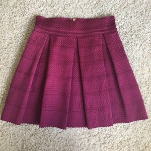 Maroon Textured Skirt