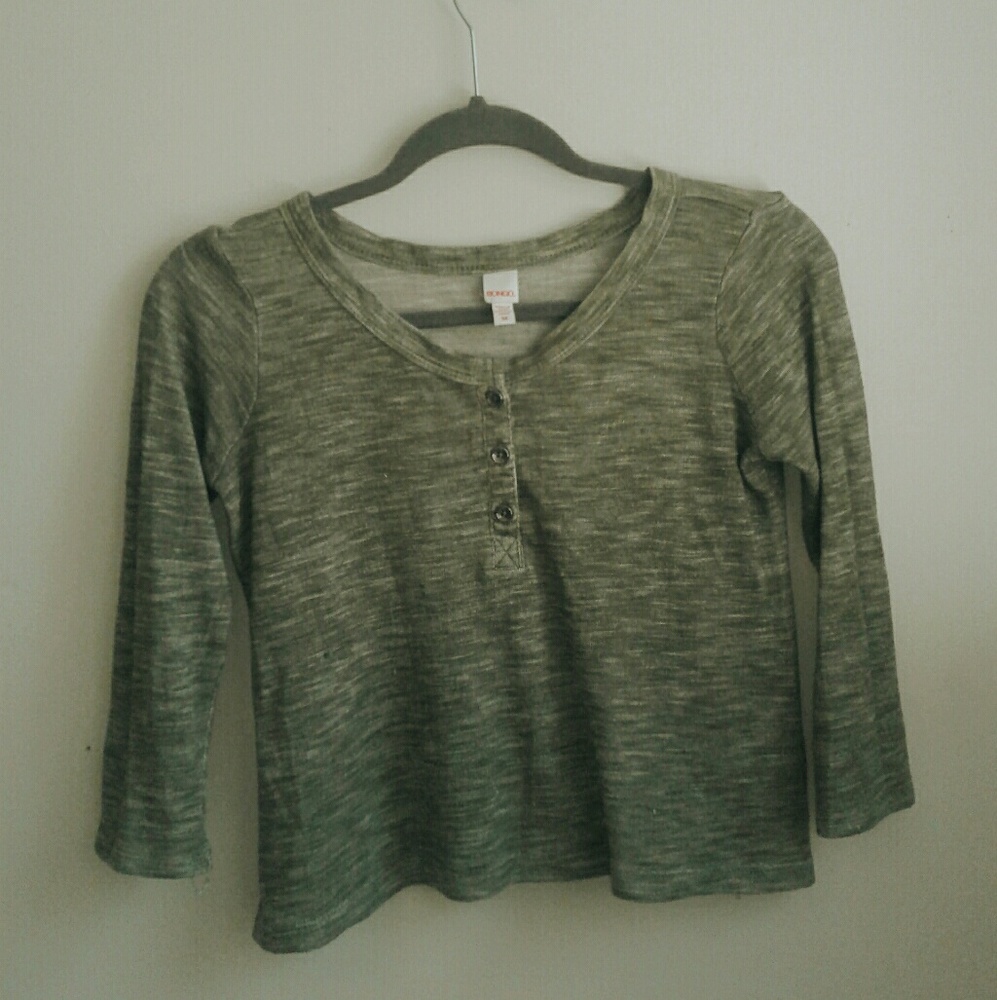 Olive Long Sleeve Cropped Top