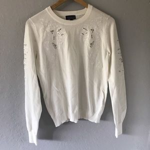 Eyelet embroidered pull on sweater New topshop