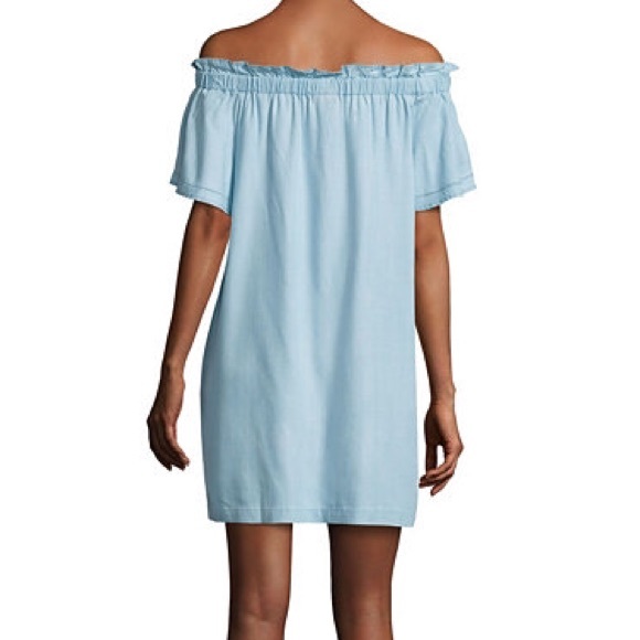 A.N.A. Floral Embroidered Chambray Dress - Picture 3 of 7