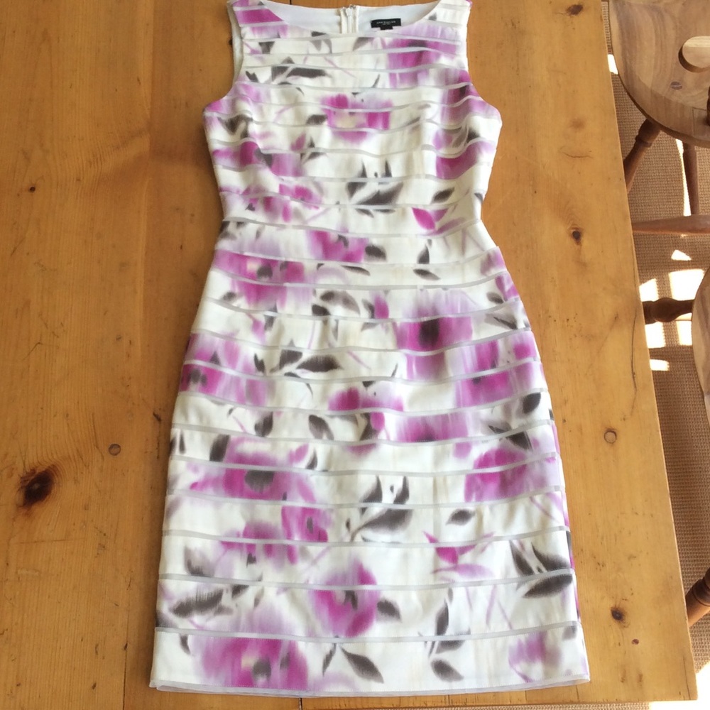 Beautiful Ann Taylor pink floral silk dress NWT