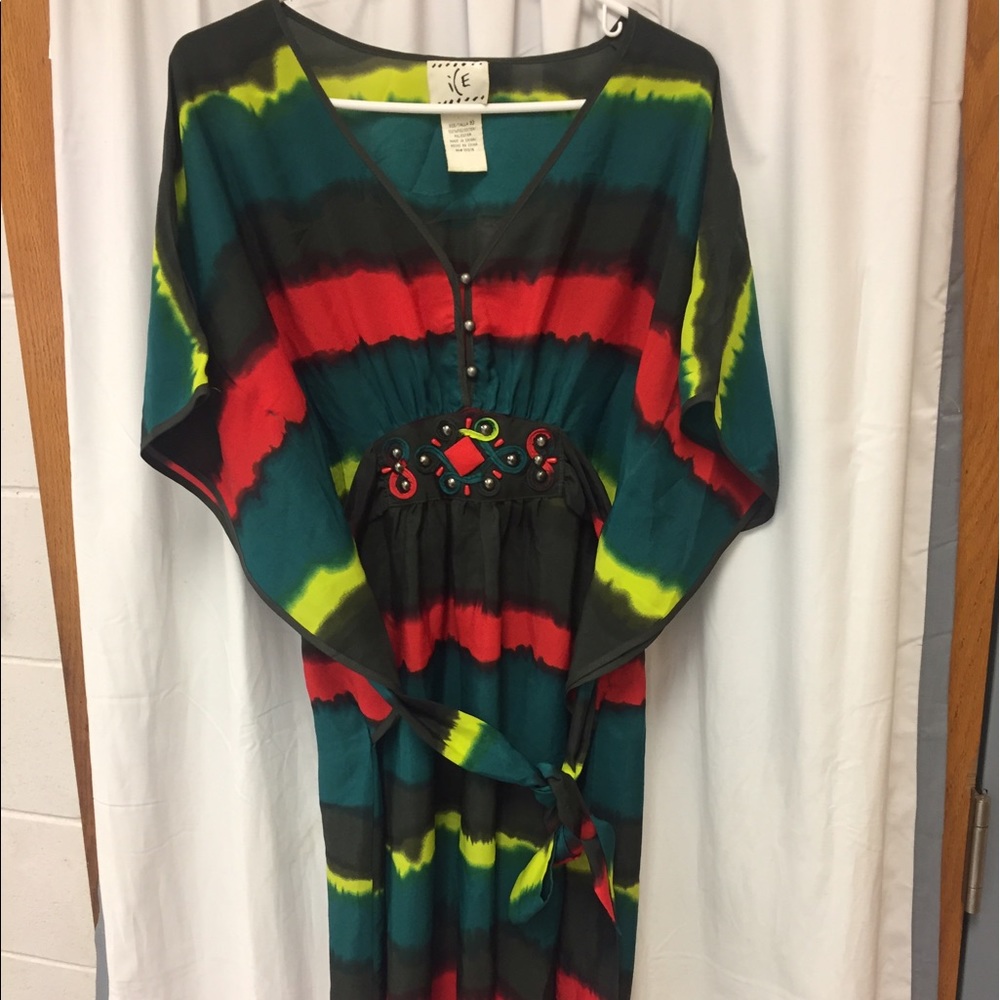 ICE Size 10 Multiple Color 100% Polyester dress.