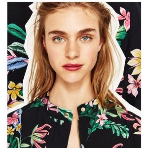 New floral bomber jacket by Zara New floral bomber jacket by Zara