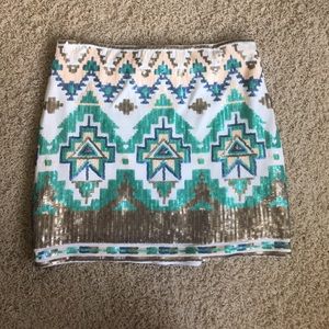 Aztec Sequin Skirt from Francesca's