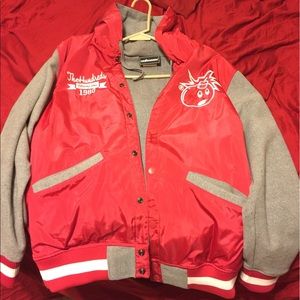 The Hundreds reloaded red varsity jacket brand new