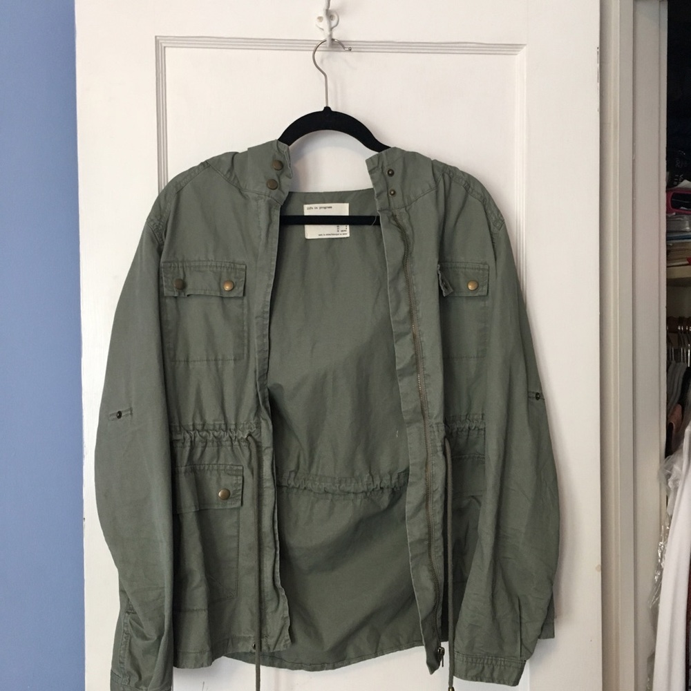 Life in Progress Green Hooded Jacket