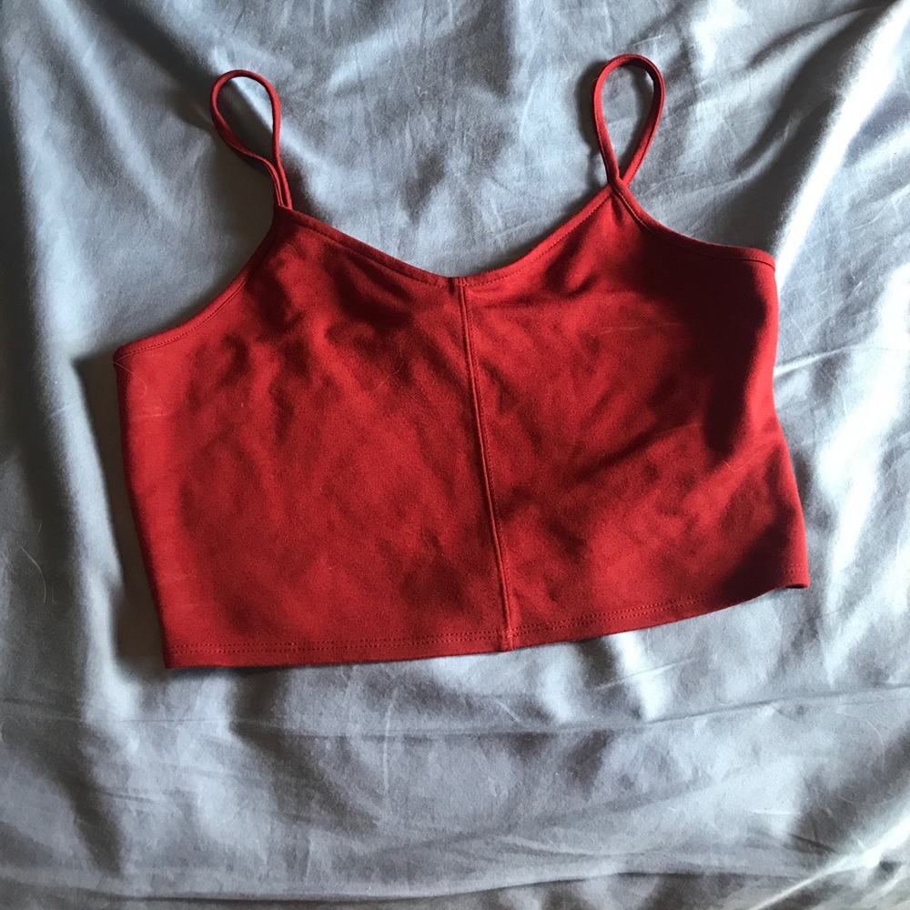 Maroon crop top