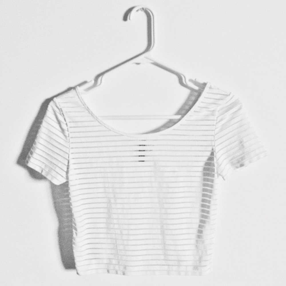 White crop top
