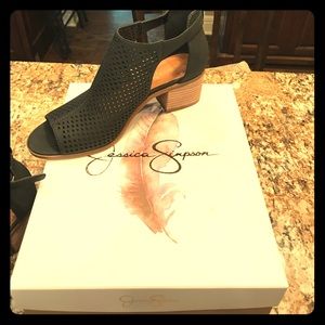 Black blizzard suede booties