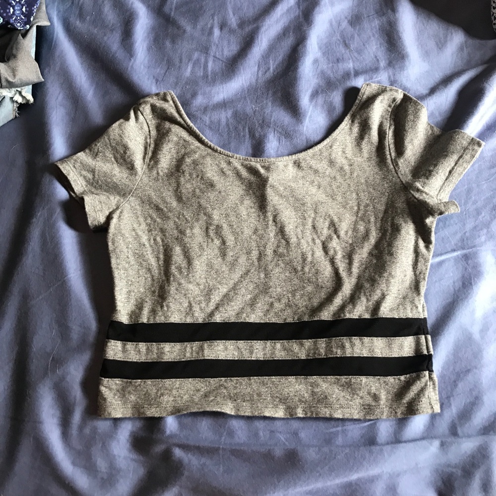 Grey crop top