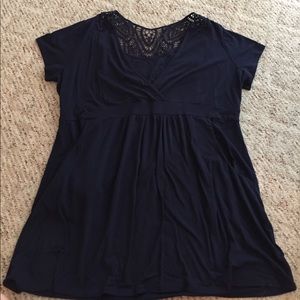 Navy Blue maternity/nursing shirt