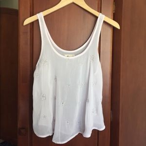 Hollister sheer light pink top