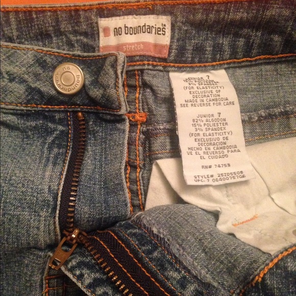 No Boundaries Stretch Blue Jean Skirt - Picture 4 of 8