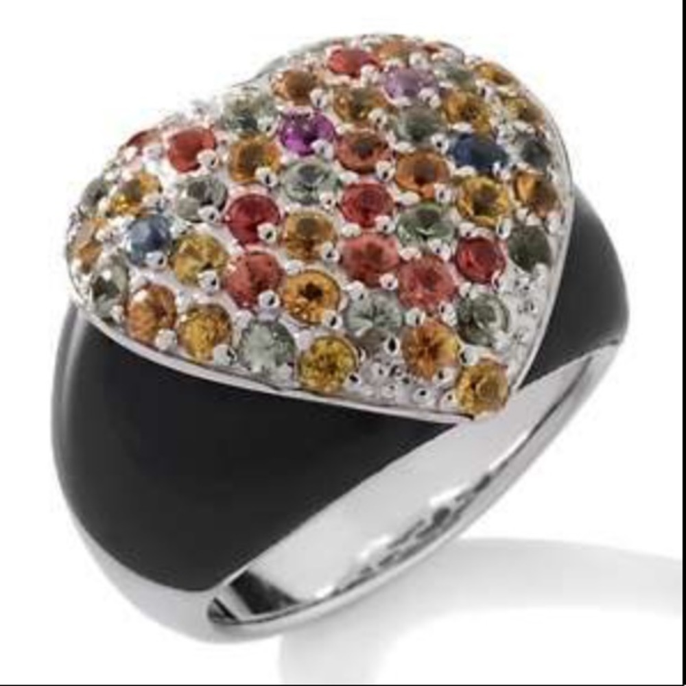 Sima K Colors of Sapphire Heart Ring