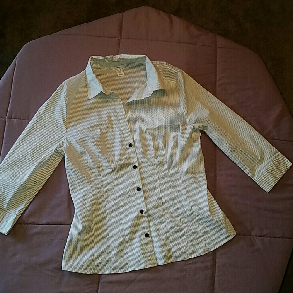 H&M Pinstriped Button Up Shirt