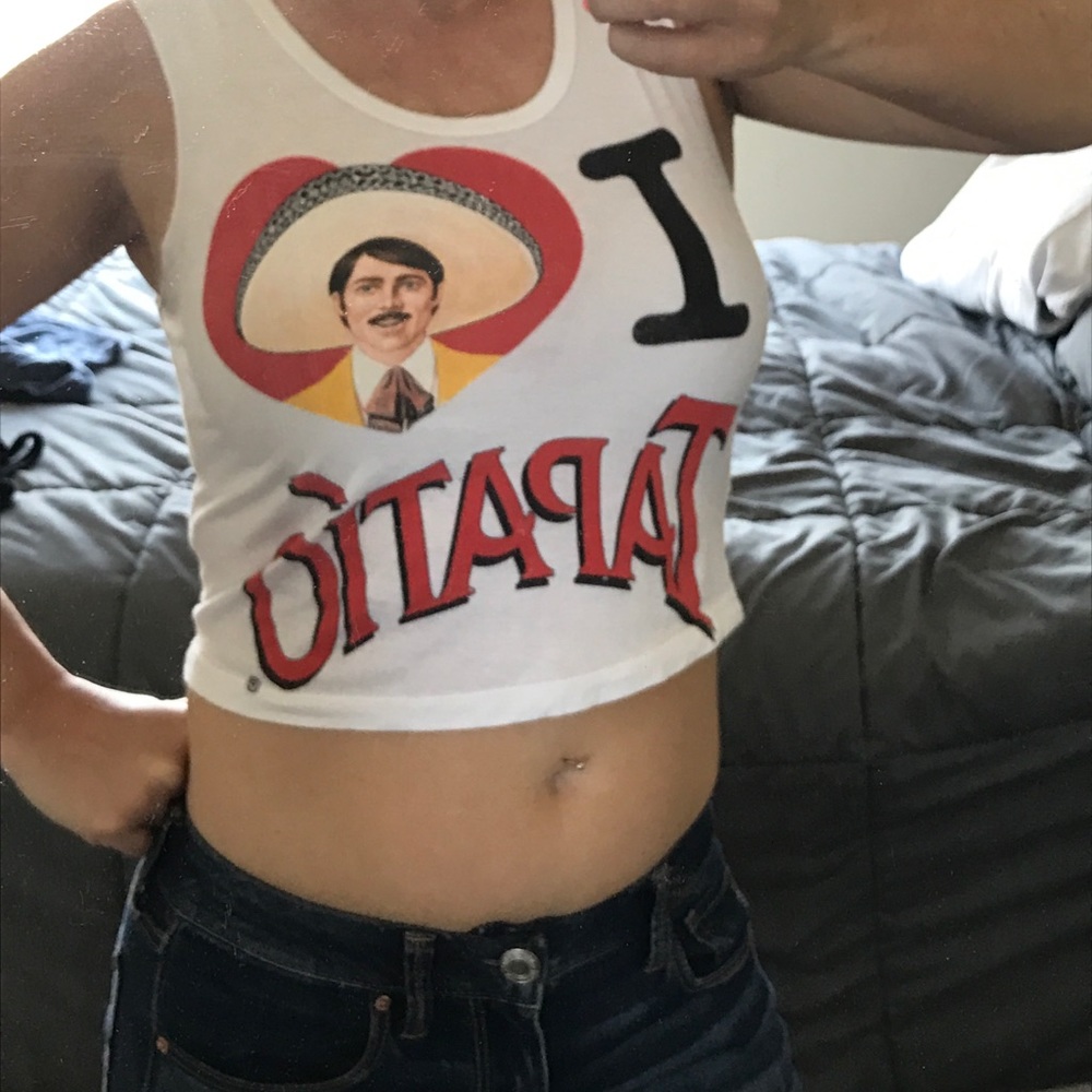 Tapatio crop muscle tank tee