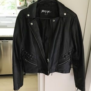 faux leather jacket by Nasty Gal