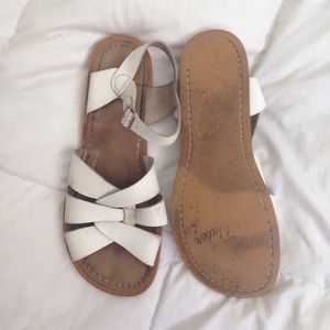 Salt water sandals white size 8