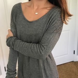 Express studded shoulder sweater