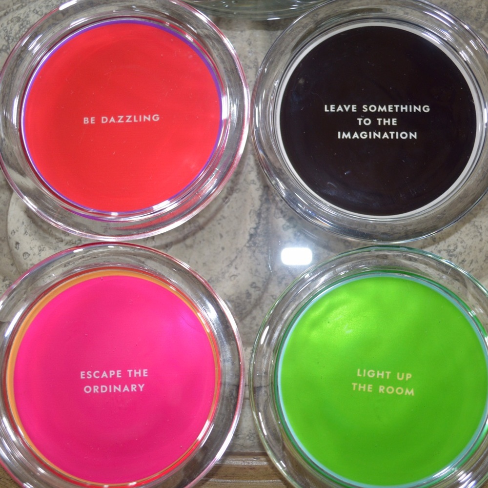 Kate Spade Fairmount Park Neon Signs Coaster Set