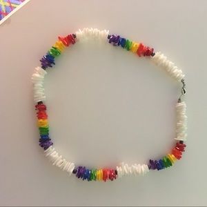 Unisex Rainbow/White colored necklace