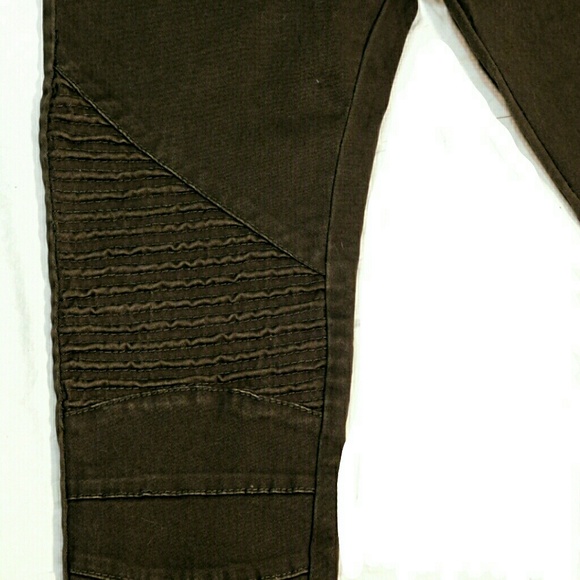 LAST PAIR-REDUCED BLACK ZIP MOTO SKNY JEANS - Picture 5 of 7