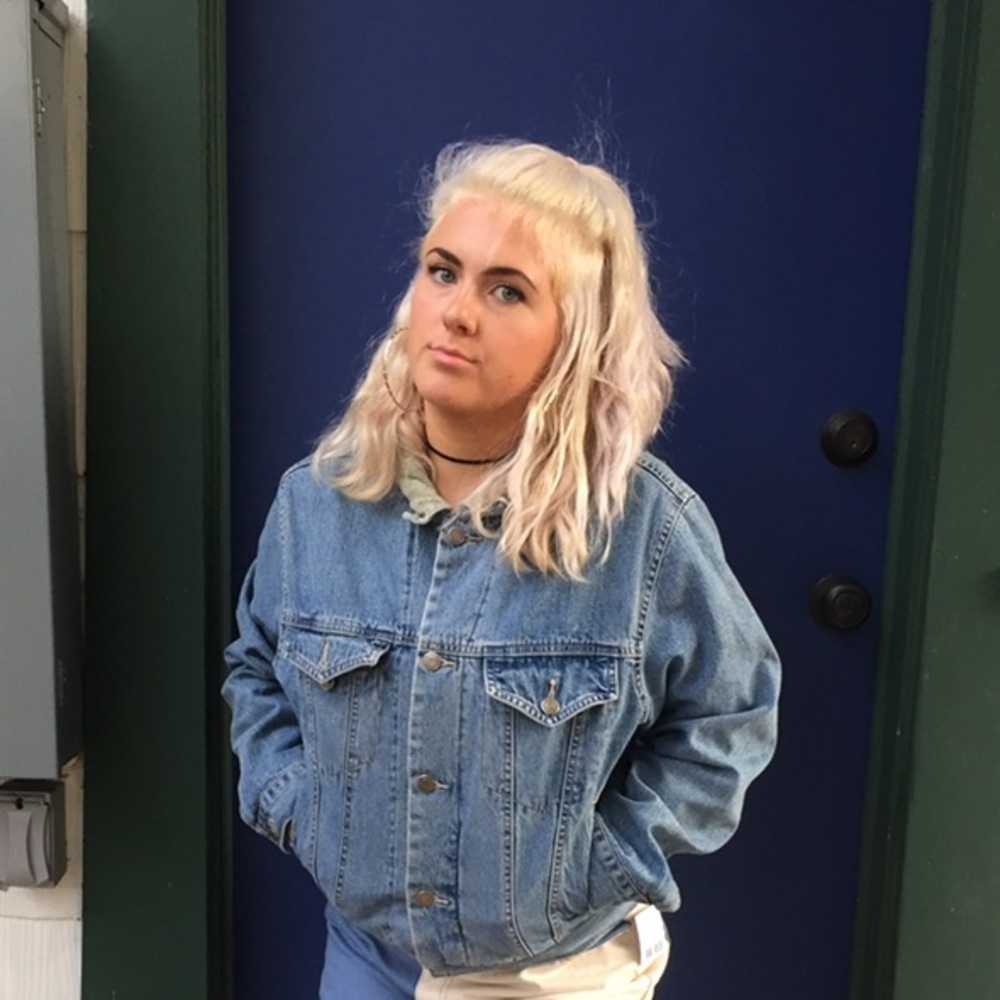 vintage denim jacket gap, corduroy collar, jean