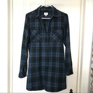 Alternative flannel plaid shirt dress