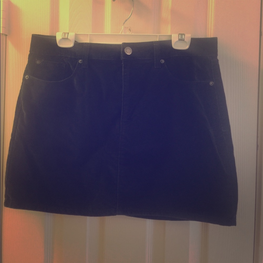 GAP Navy Blue Corduroy Mini Skirt