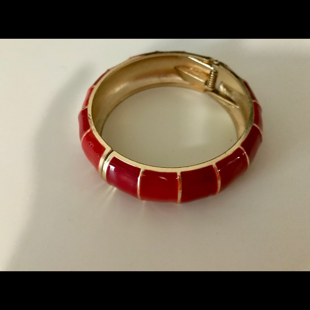 Gold and red bangle