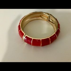 Gold and red bangle