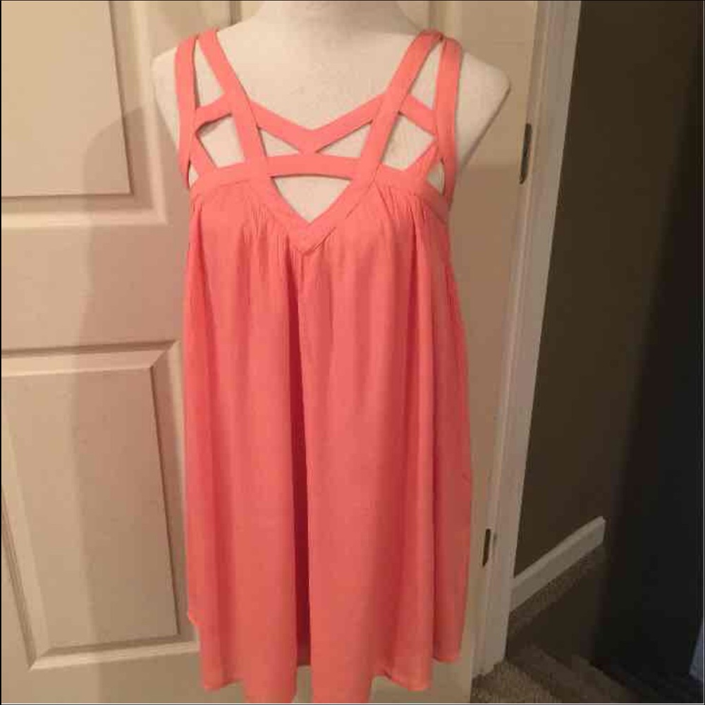 Salmon Double Zero Flowey Dress