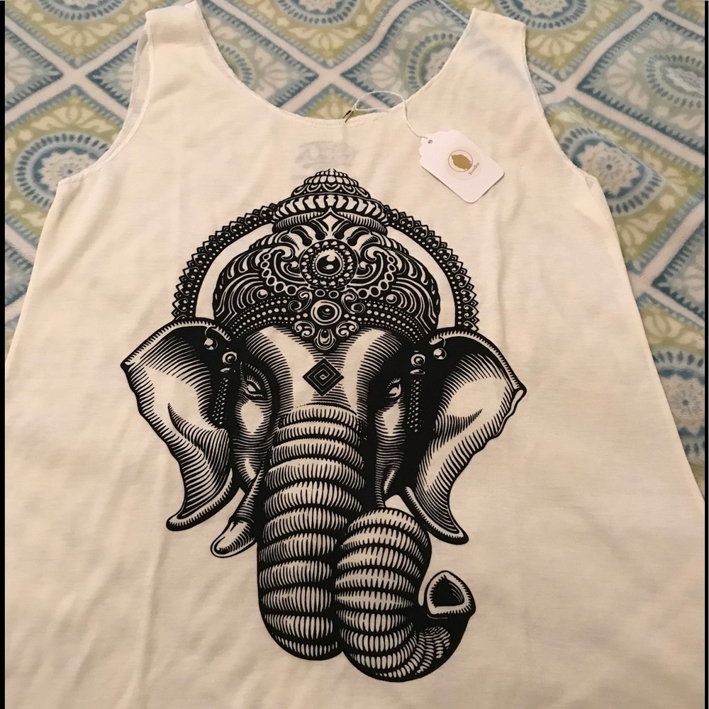 Creme colored Ganesha swing Tank