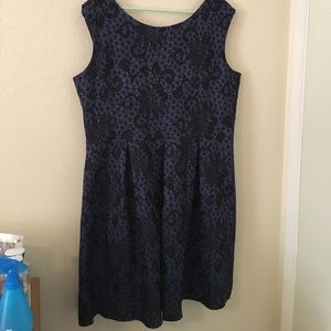Blue & Black Lace Dress