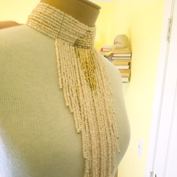 NWOT Gold & Ivory Color Boho Choker - Picture 1 of 4