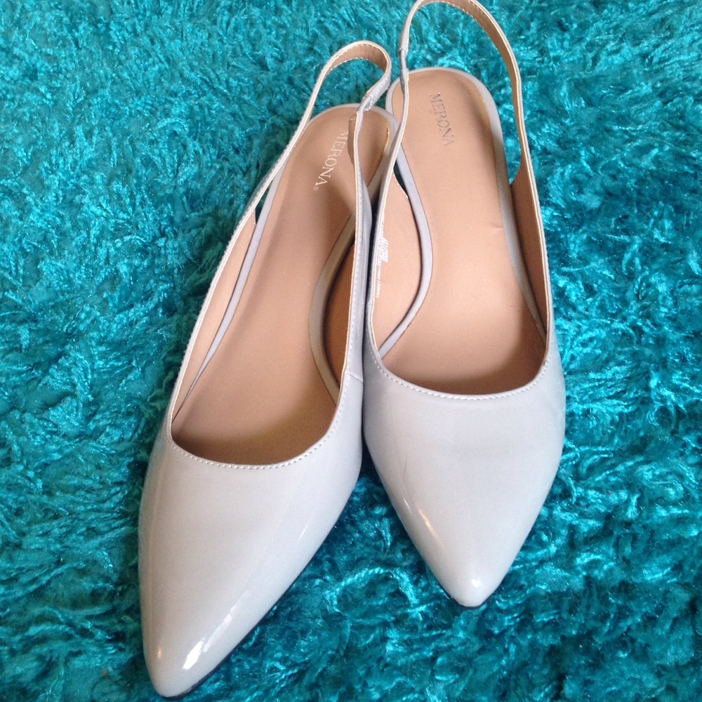 Beige Merona Kitten Heels
