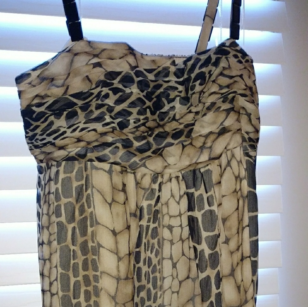 Animal print strap gown BNWT