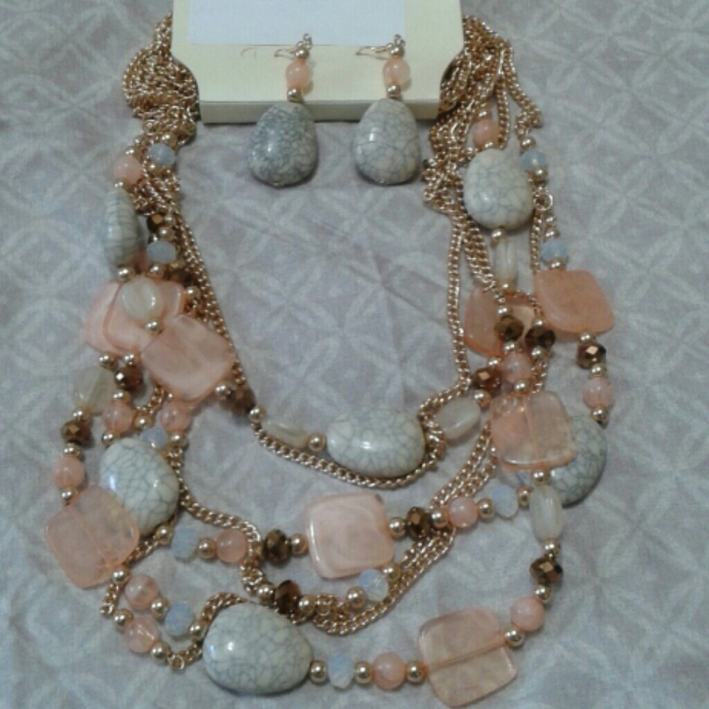 2 pieces Necklace and earring set