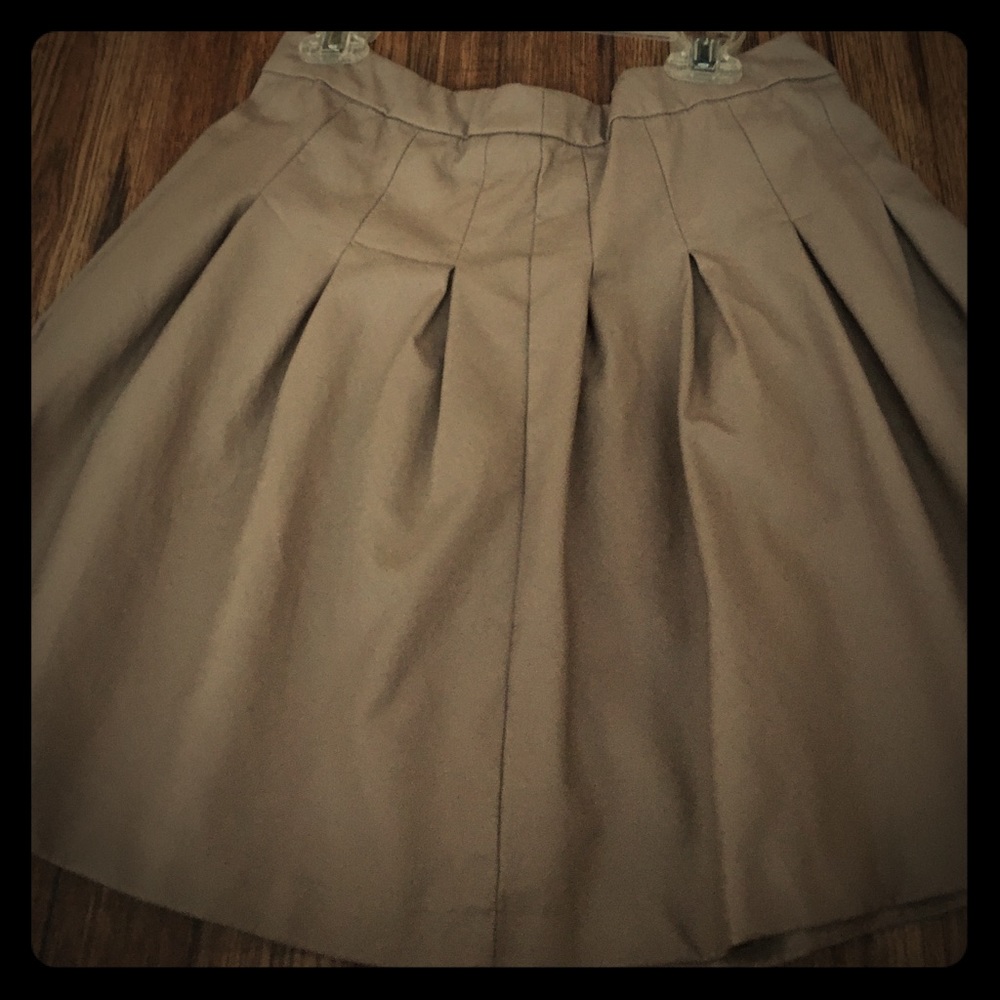 Tan leather skirt from Forever 21