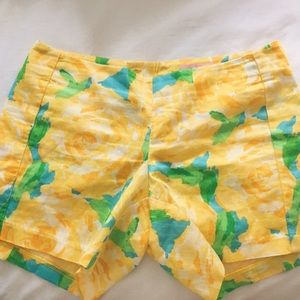 Lilly Pulitzer yellow first impression shorts
