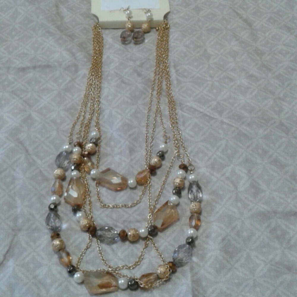 2 pieces Necklace and earring set