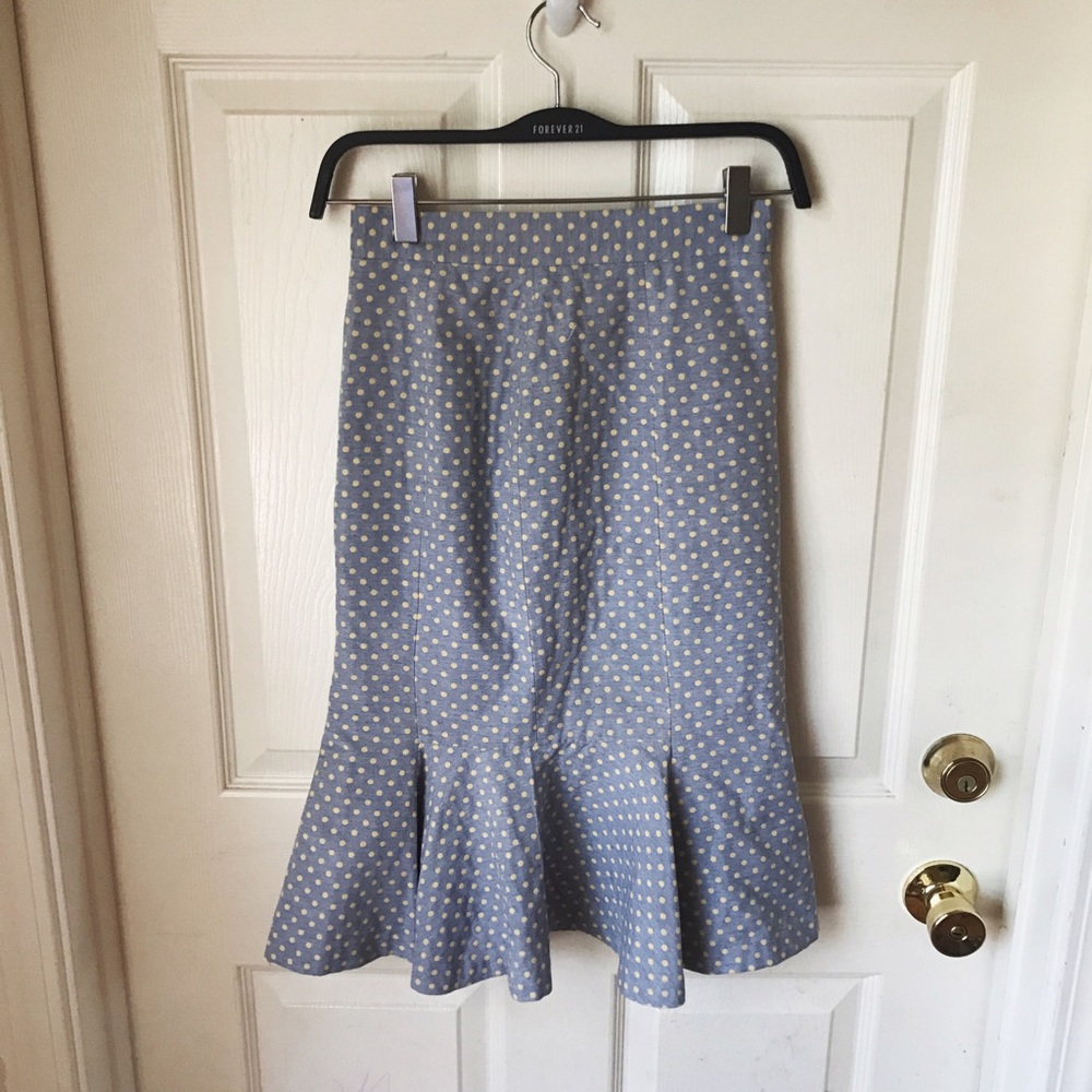 Rare🖤Moschino polka dot fishtail skirt