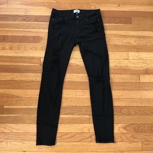 Paige Verdugo Ultra-Skinny Distressed Black Jeans