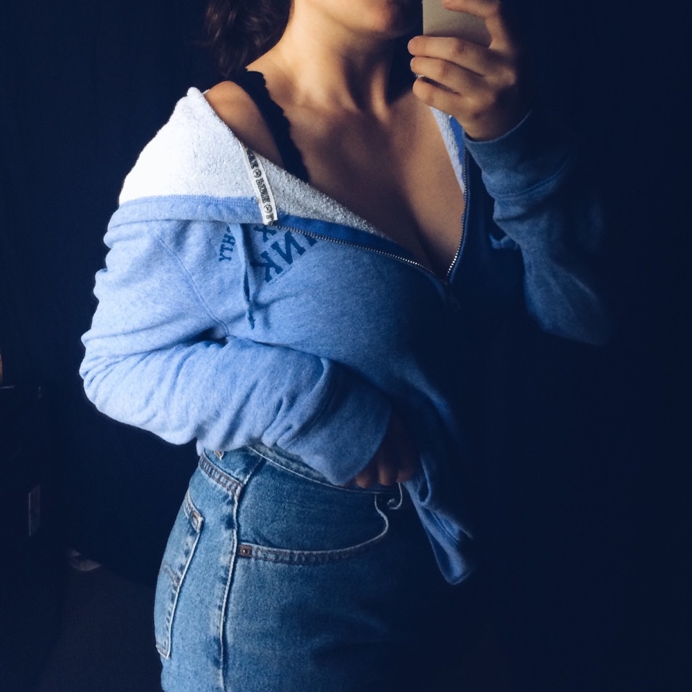 PINK purple hoodie women's Large VS