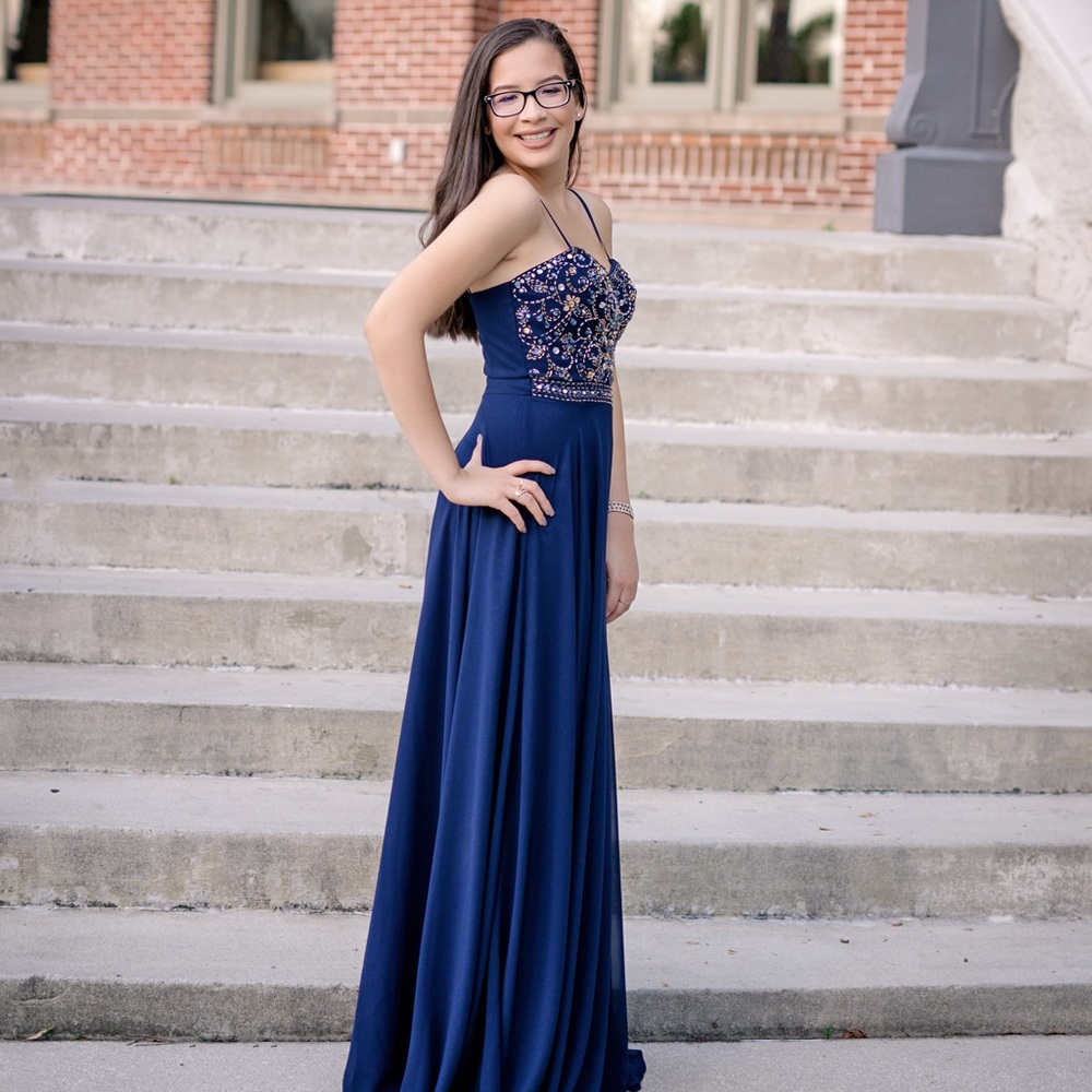 Navy blue dress