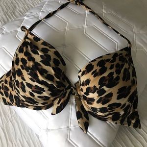 Victoria Secret Leopard Print Swim Top