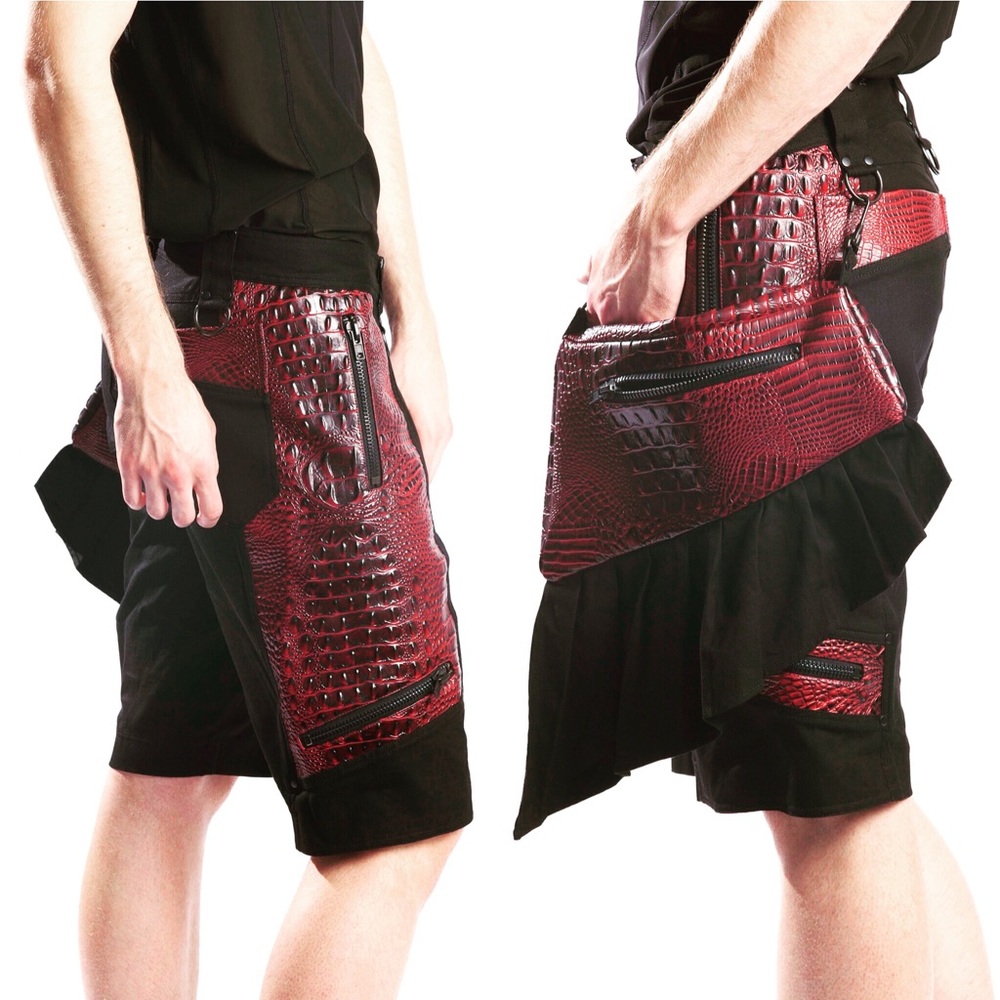 Black Cargo Shorts - Picture 1 of 4