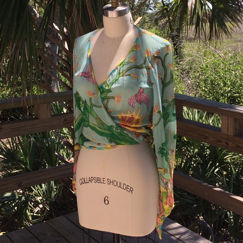 Silk Wrap Blouse