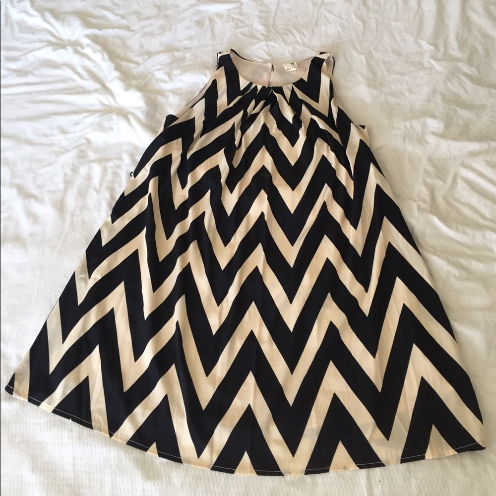 Pink Owl chevron trapeze dress - from mod cloth